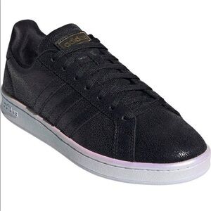 Adidas Black Grand Court 8 Iridescent Shimmer